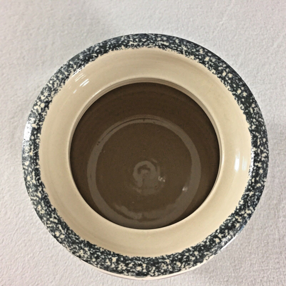 Casey Pottery Marshall TX Large Canister Cookie Storage Jar Apples Pattern 1995