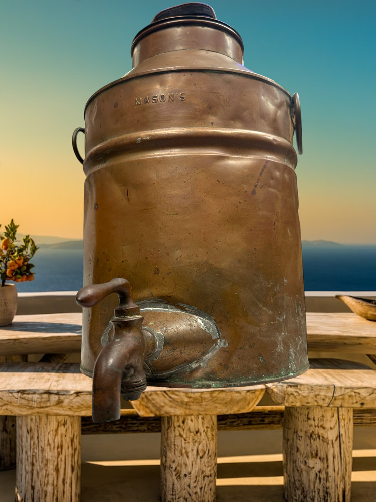 Antique Mason S Copper Beverage Container