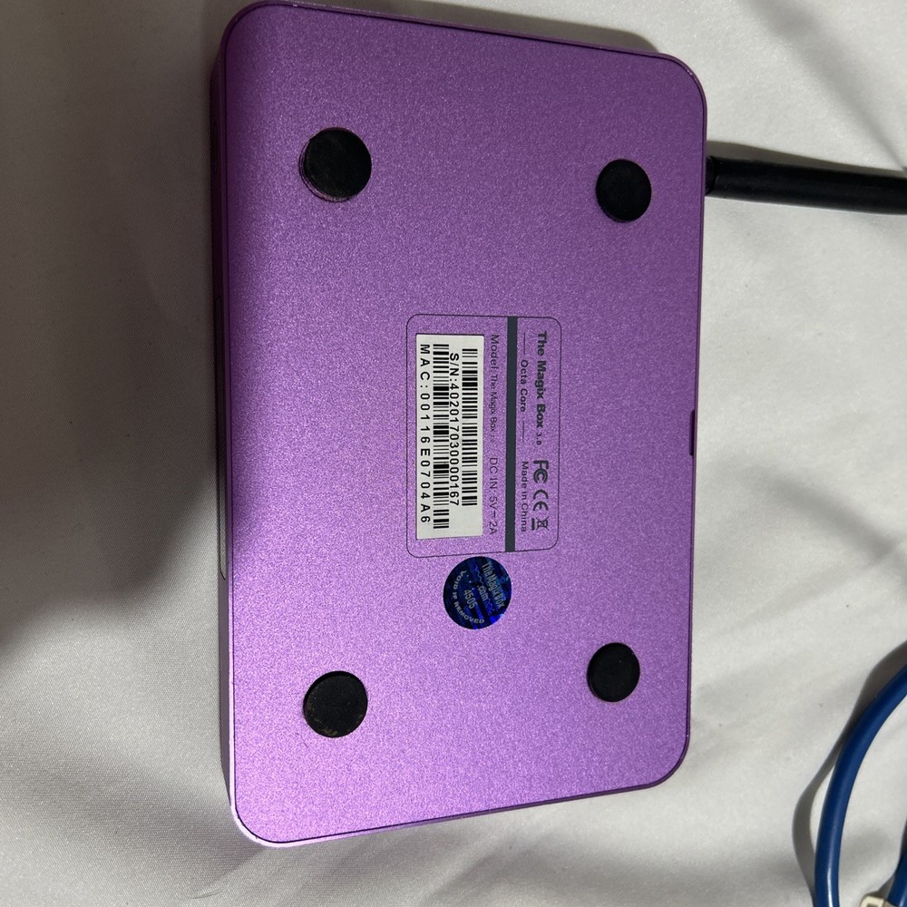 Purple Smart TV Streaming Device The Magic Box Used
