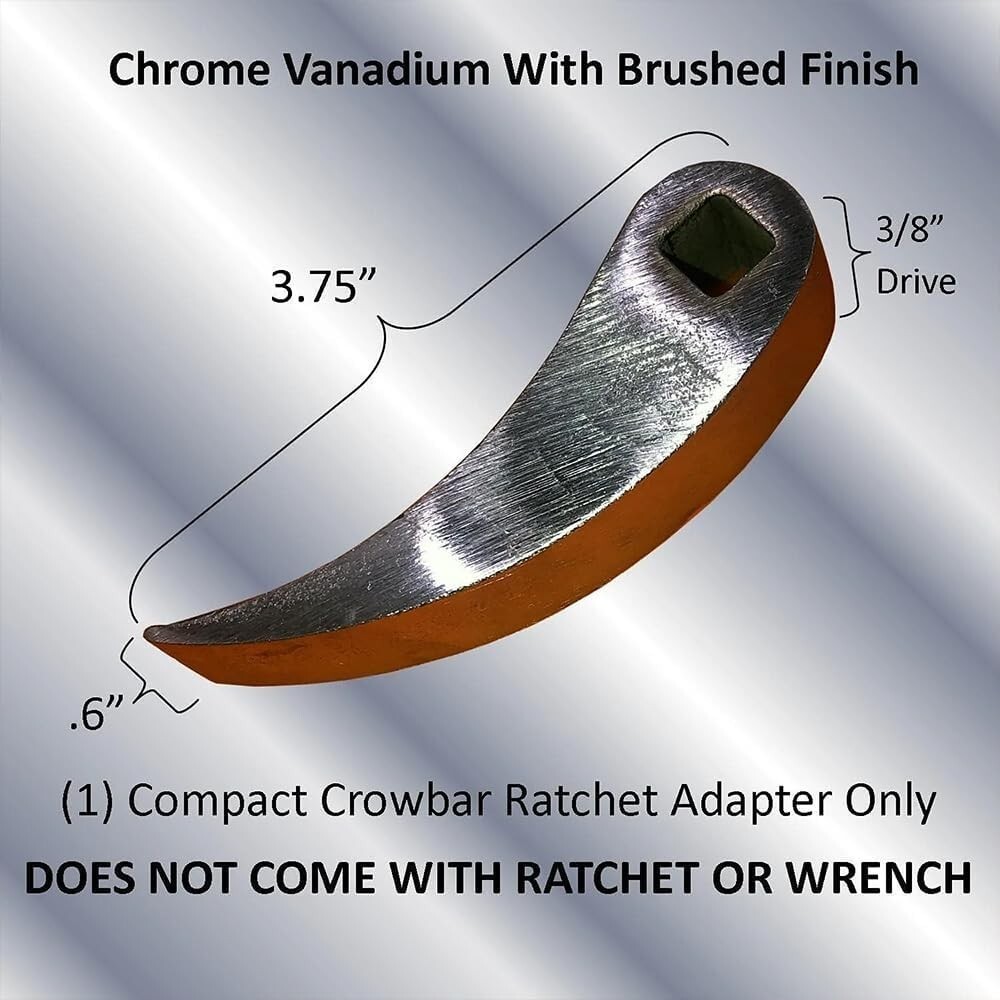 Crowbar Adapter Head Tools Adjustable Angle Head Extra-Strong Pry Bar Fits 3/8"