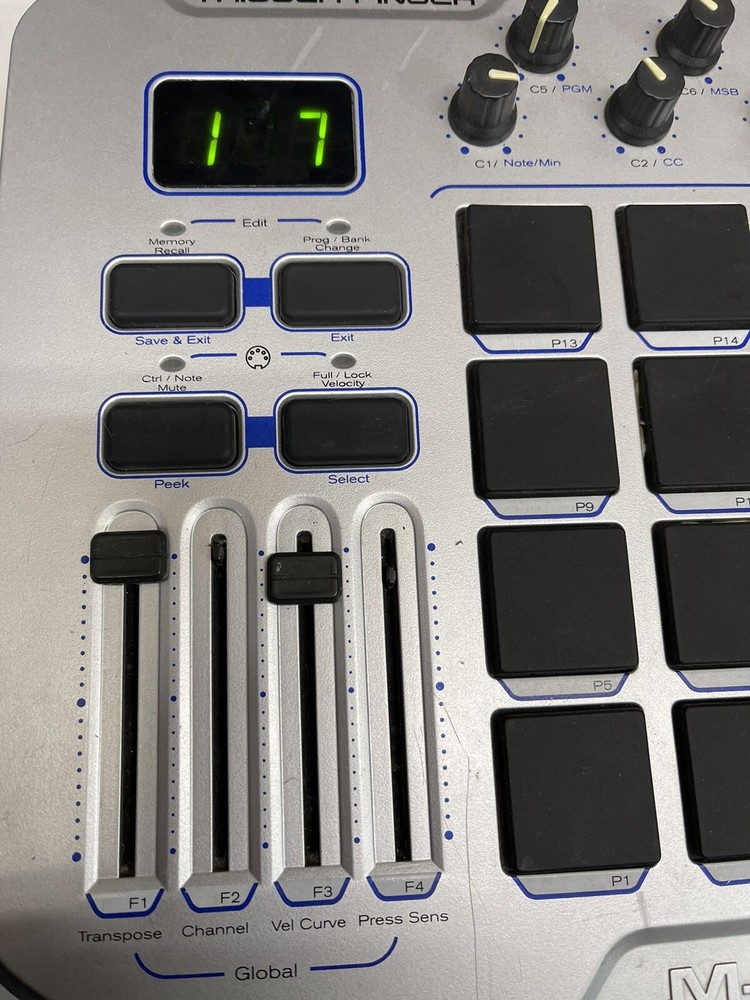 M-Audio Trigger Finger MIDI Controller with Pads -tested Working *Read - As Is*