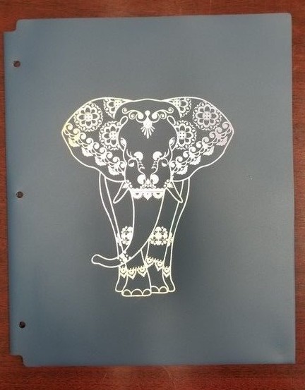 2 Pocket Poly Folders * Elephant * Back to School * Great for Projects * NWT
