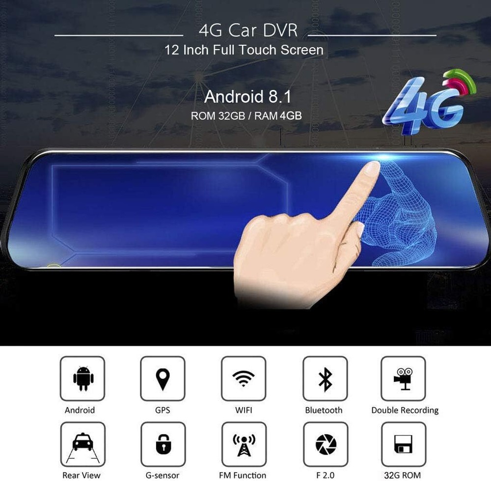 mirror dash cam android ADAS stream backup Mirror car dash camera car dvr camera