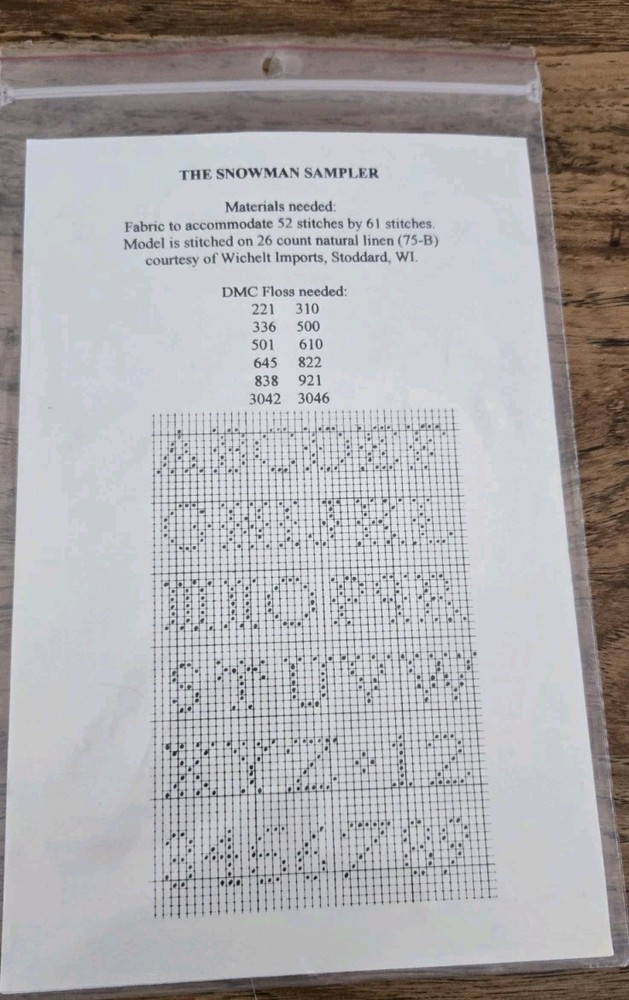 Ramsgate Limited The Snowman Sampler Cross Stitch Pattern Chart