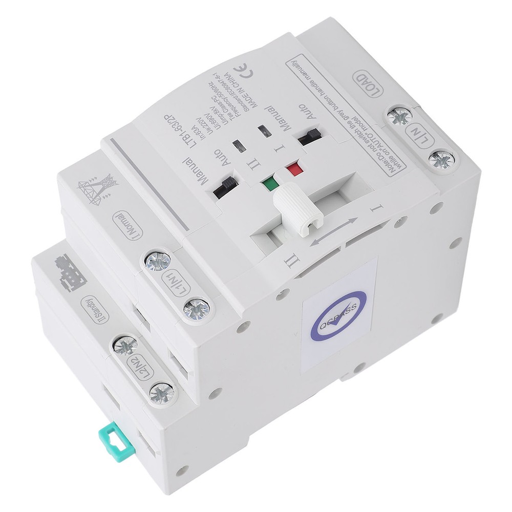 Double Power Automatic Transfer Switch 63A 2P ATS Power Transfer Switch♡
