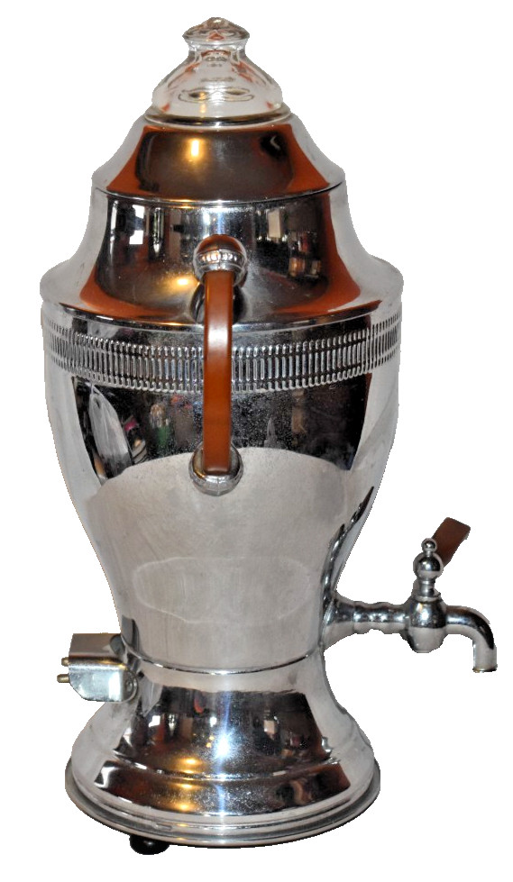 Continental Silver Co Electric Coffee Percolator Chrome Complete Original