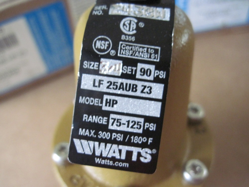 Lot of 2 Watts 1/2 LF25AUB-HP-Z3 Water Pressure Reducing Valve, FOR PARTS