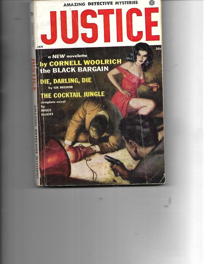 JUSTICE JANUARY 1956 - PULP MAG. - GOOD CONDITION