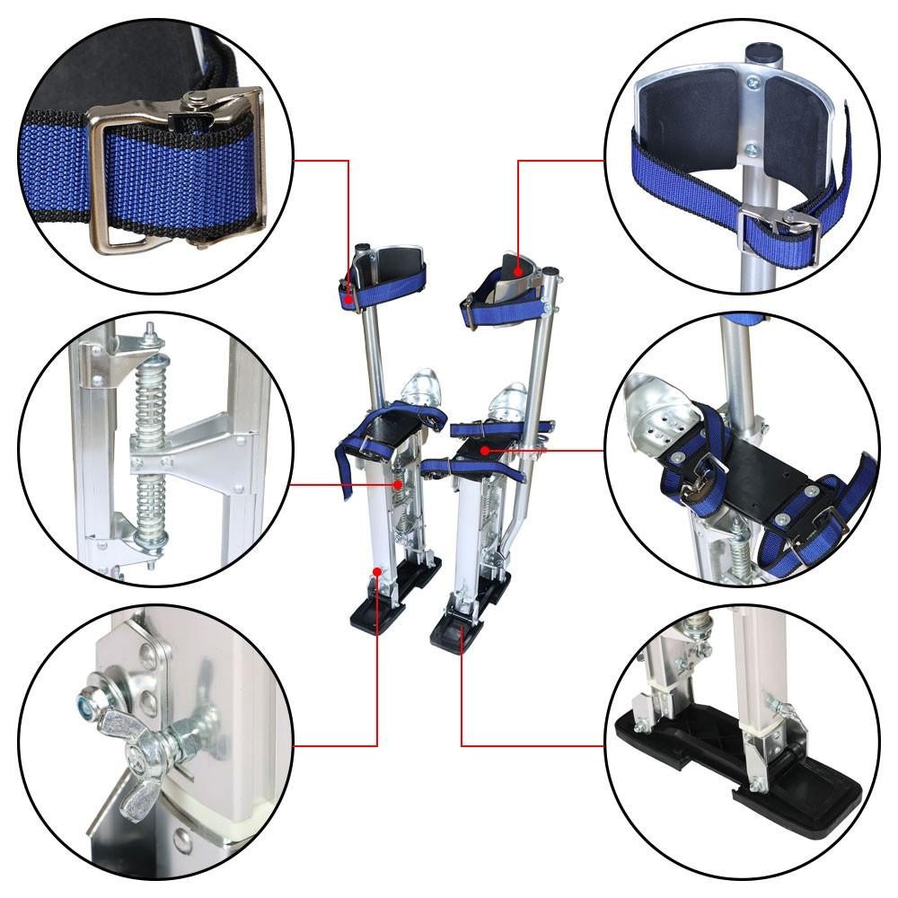 18-30 Inch Silver Aluminum Stilts Suitable for Painter Walking Tools