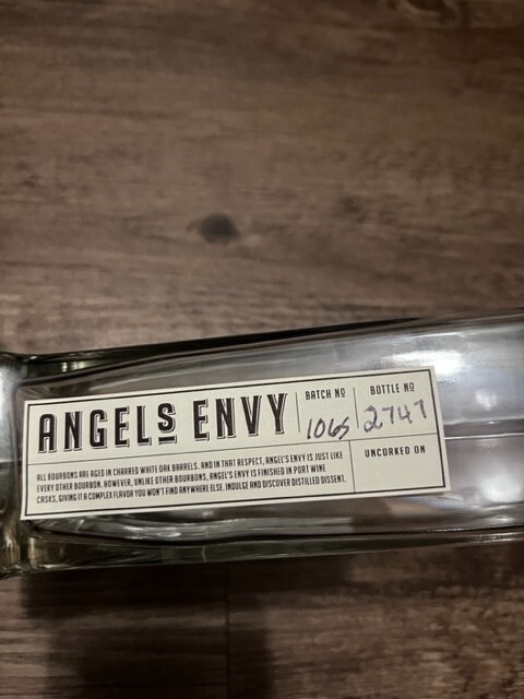 Angel's Envy 750ml Bottle Excellent