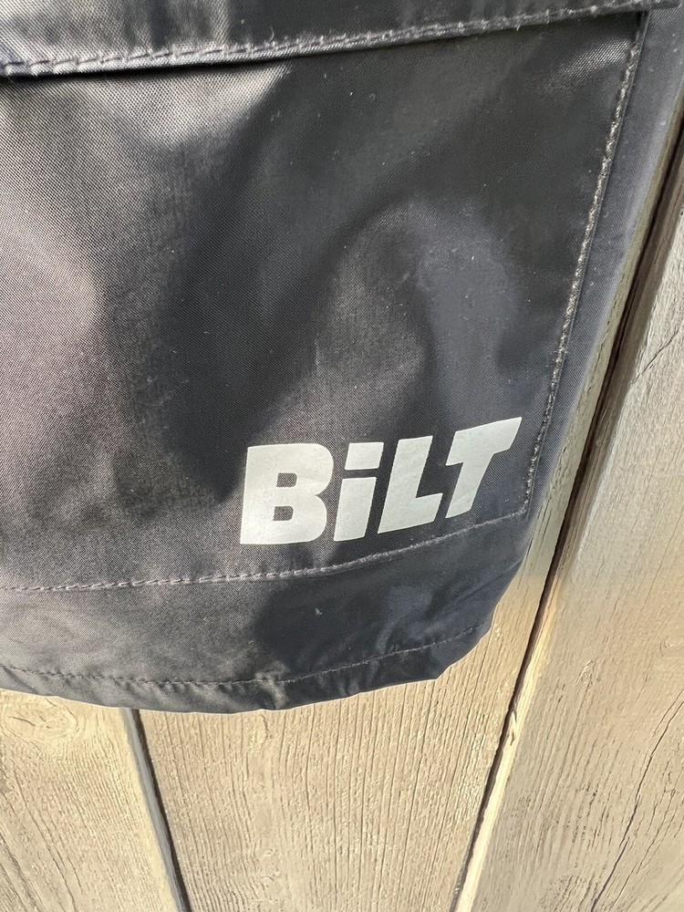 BiLT BLW 4 Waterproof Rain Shell Reflective Black Motorcycle Jacket Size Large