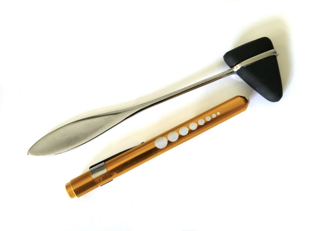 Neurological Percussion Reflex Taylor Hammer + Diagnostic Pen light Penlight