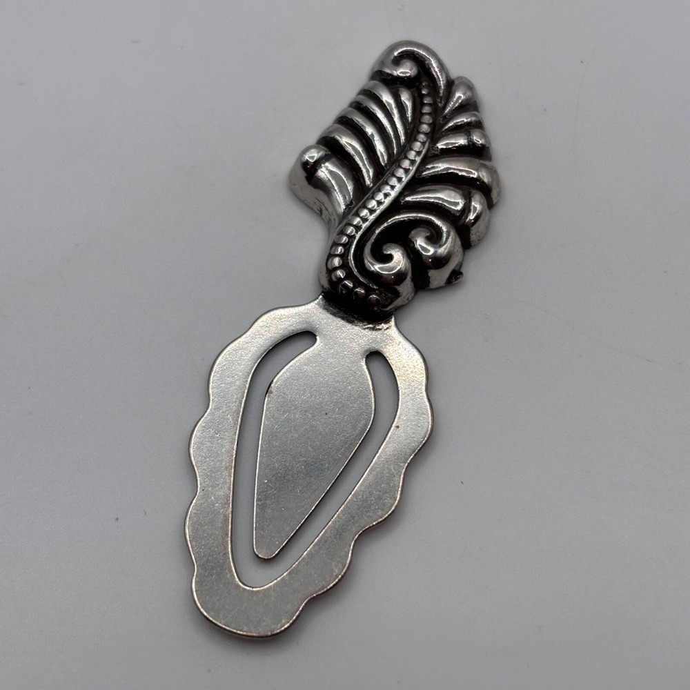 Brighton Bookmark Leaf Scroll Silver Tone Metal