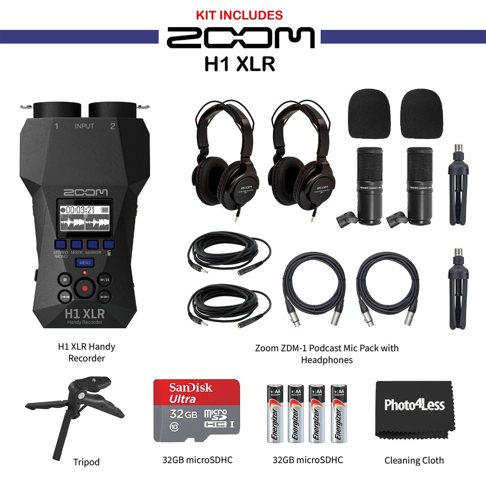 Zoom H1 XLR Handy Recorder Bundle