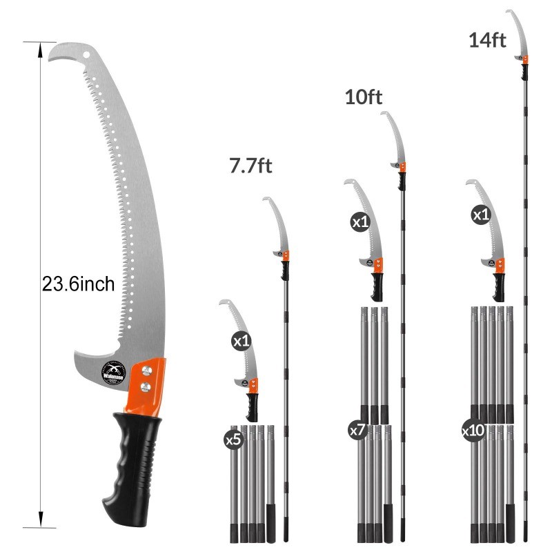 Walensee Extension Pole Saw for Trees