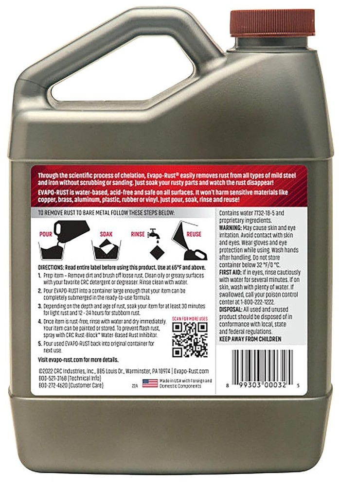 Crc 1752539 Rust Remover, Bottle, Liquid, 32 oz