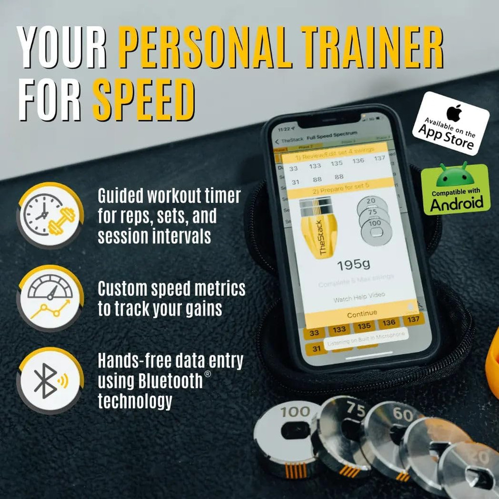 Thestack™ | Golf Swing Speed Trainer | Weighted Golf Training Aid | Golf Swing T