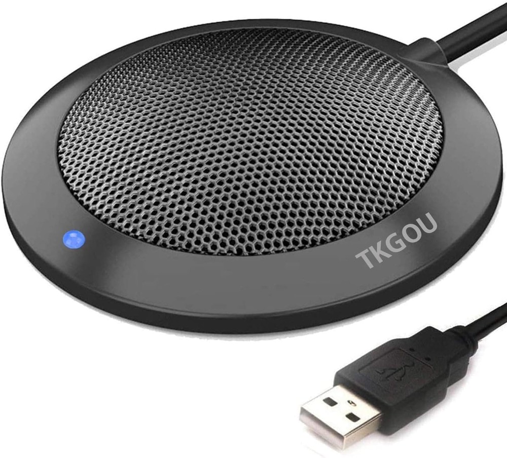 Portable USB Conference Microphone with LED Indicator - Plug & Play Excellence