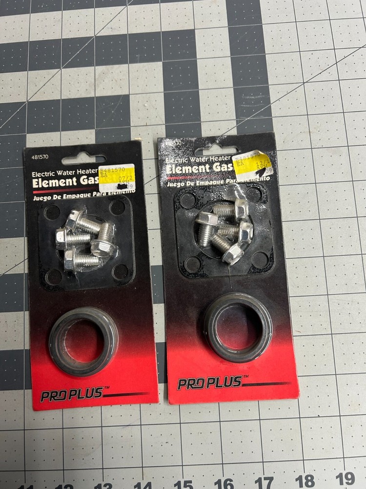 2-pack lot Barnett Pro Plus Electric Water Heater Element Gasket Kit 481570