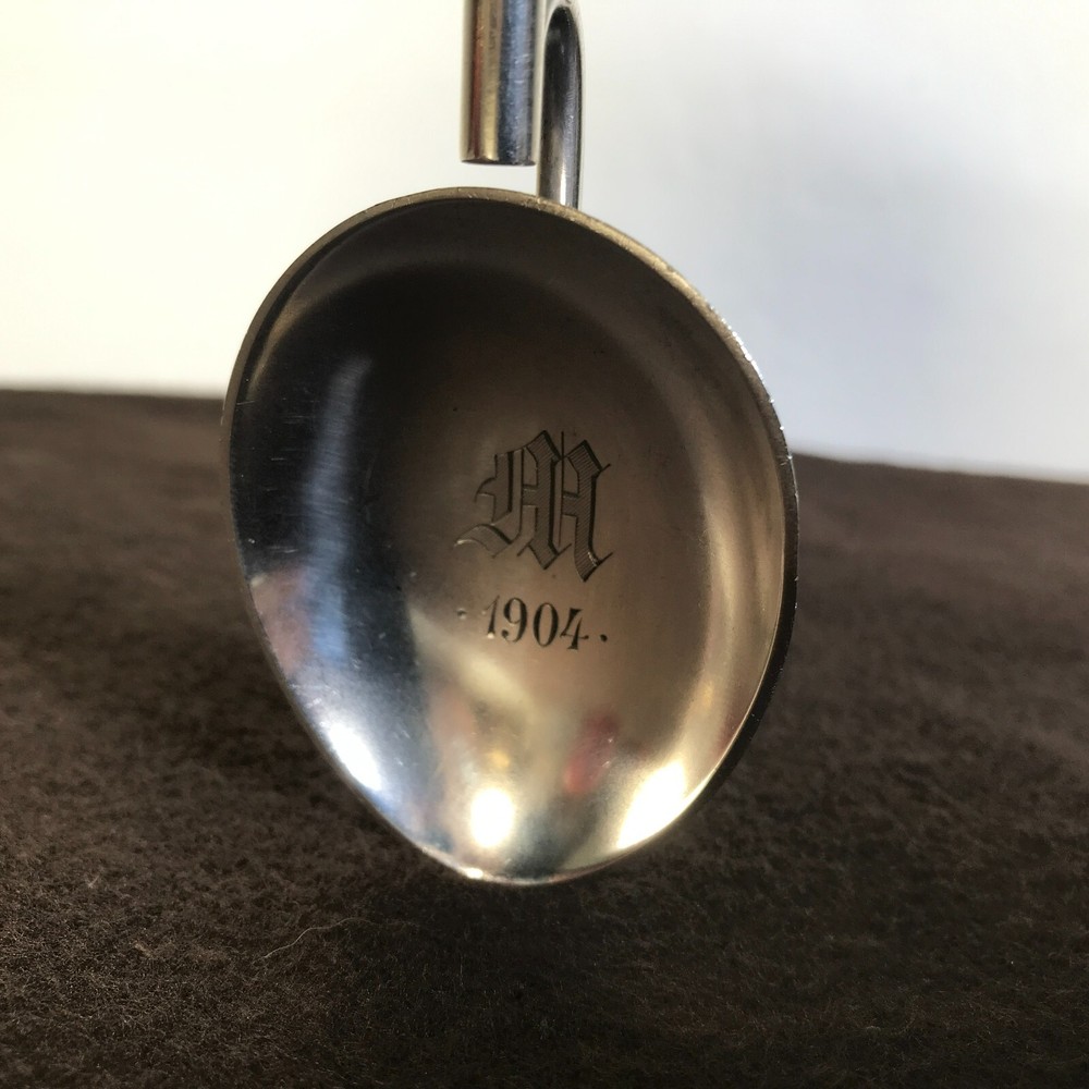 Figural Continental 800 Silver Spoon Stork Bird