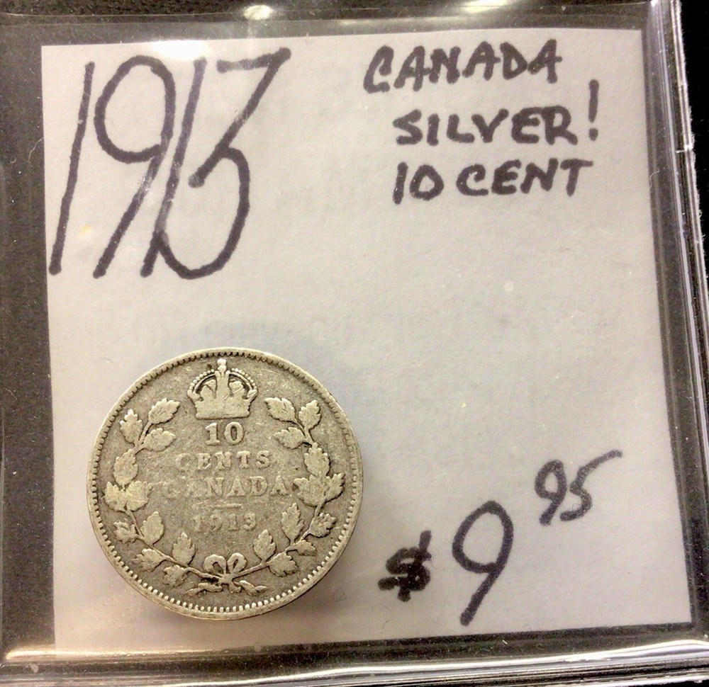 1913 Canada Silver 10 Cent! ENN Coins