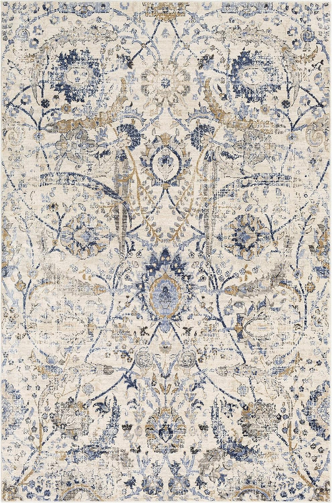 Inkeri Navy Traditional Area Rug 4'3" x 5'7" Updated Design