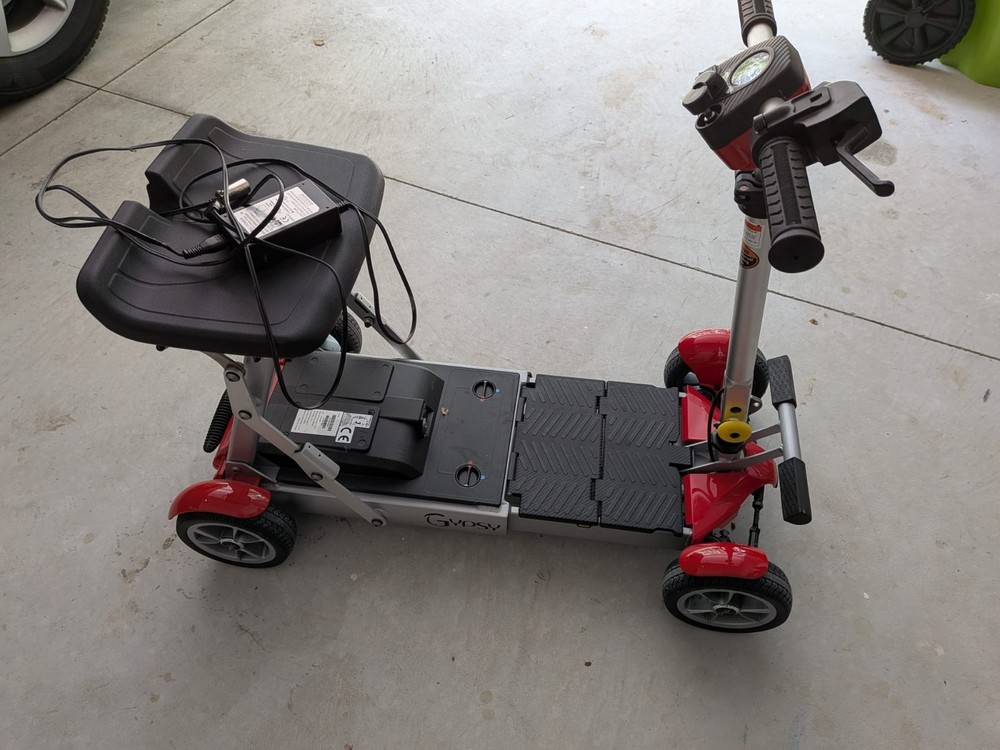 EvRider Red Gypsy Lightweight Folding Mobility Scooter