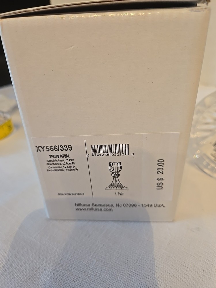Mikasa Spring Ritual Candlesticks New In Box