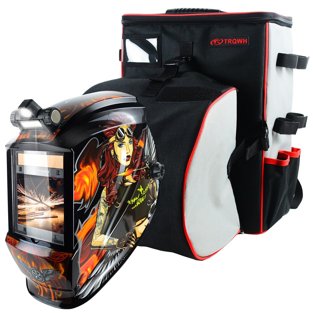 TRQWH Welding Mask Wide Shade 4/5-9/9-13 & Multipurpose Backpack