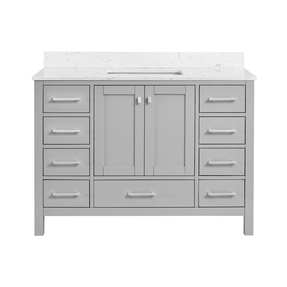 48'' Bathroom Vanity, Freestanding Vanity with Top, Solid Wood Frame Bathroom