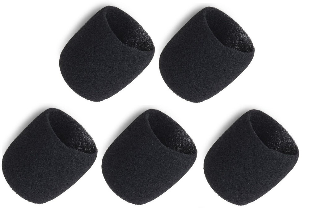 5 Pack Inner Mic Windscreen Windshield for BETA 87A Vocal Microphone Shure Black