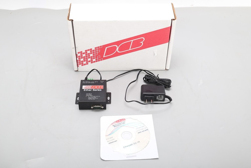 DCB EtherPath SS-1R Single Port Ethernet Serial Server 9002060 With Accessories