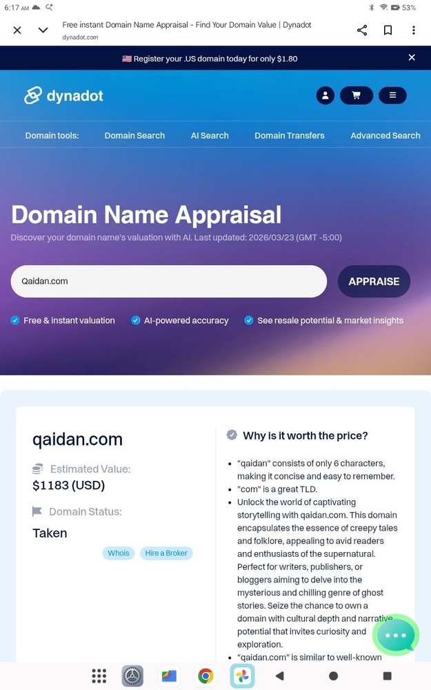💥QAIDAN.COM DOMAIN NAME ESTIMATED VALUE IS $1183.00-$2000.00