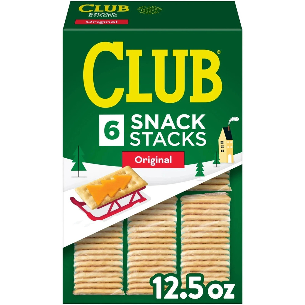 Club Snack Stacks Original Crackers, Lunch Snacks, 6 Count