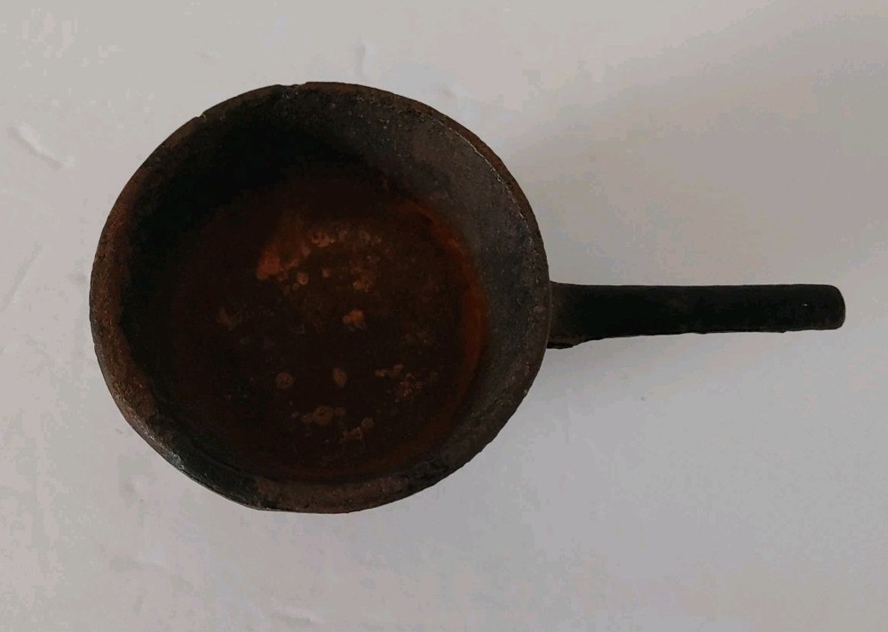 Salesman Sample Cast Iron Footed Handled Pot