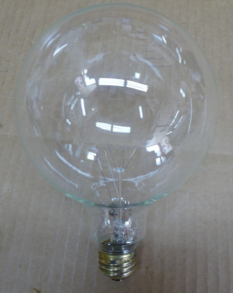 4 Pack Of 40 Watt G40 Clear Decorative Long Life Globe Light Bulbs USA Made