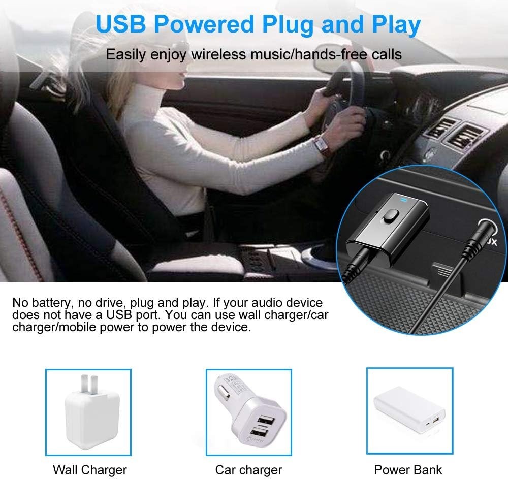 Bluetooth 5.0 Audio Adapter - Mini Transmitter Receiver for Wireless Convenience