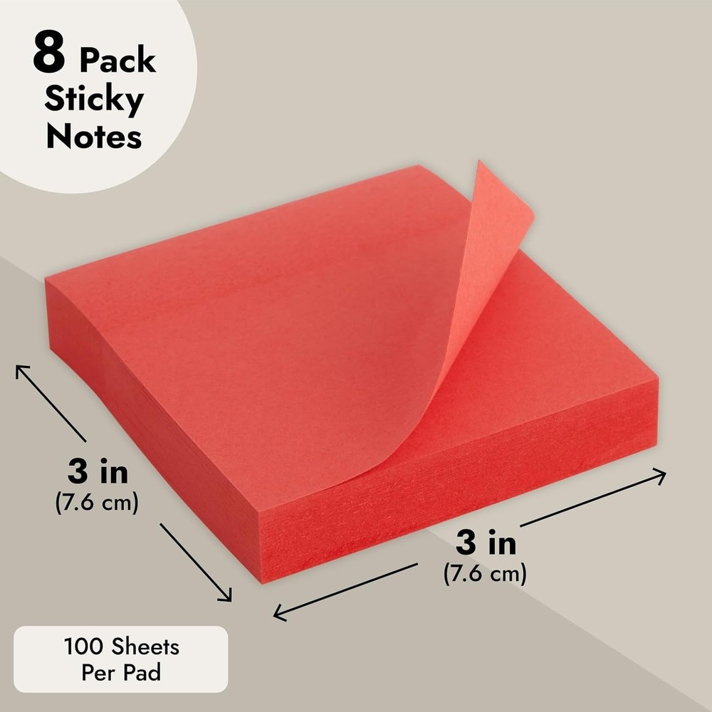 Stiy Notes - Bulk Red Stiy Notes - Self-Sti Pads for Home