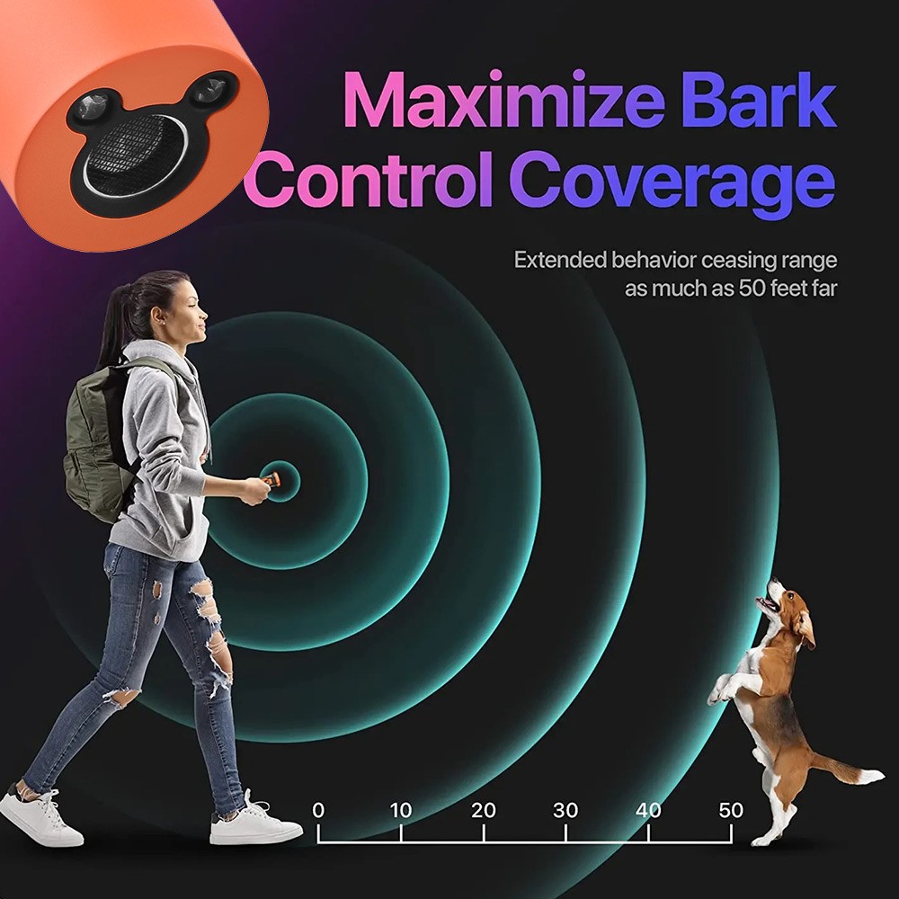 Ultrasonic Dog Bark Deterrent Devices Anti Barking Control Training Rechargeable