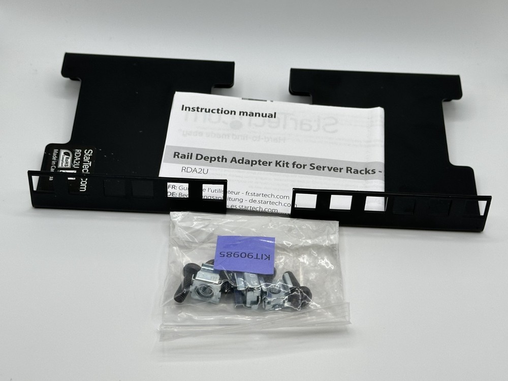 StarTech RDA2U Rail Depth Adapter Kit 2U for Server Rack Mounting Hardware