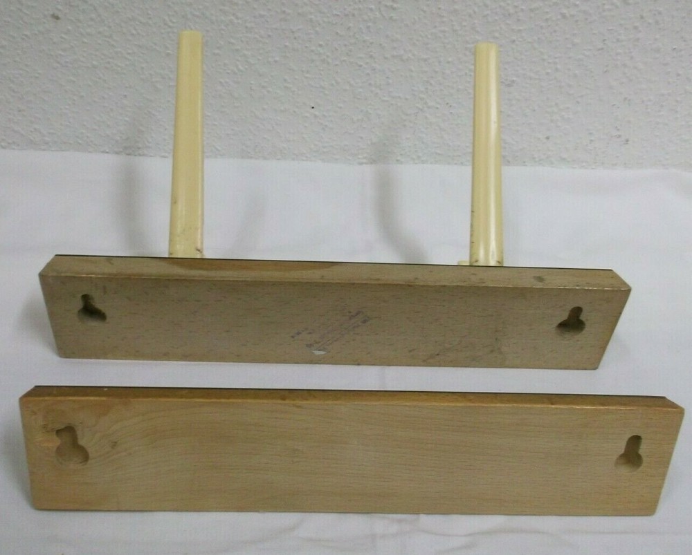 40er 50er 2 Wardrobe Kitchen Hook Wood Laminated Plastic Hook
