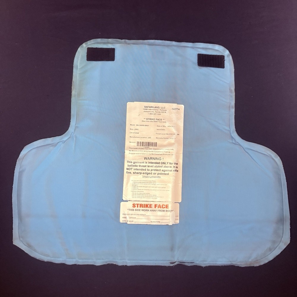 Second Chance Level 2 Vest w/ 3A Back Panel Size Medium Bullet Proof ABA Armor