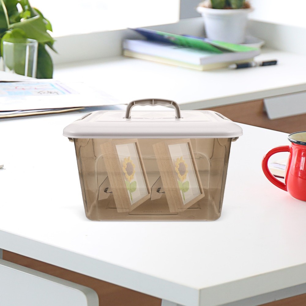 Toy Container Compartment Storage Box Plastic Organizer Bin with Handle