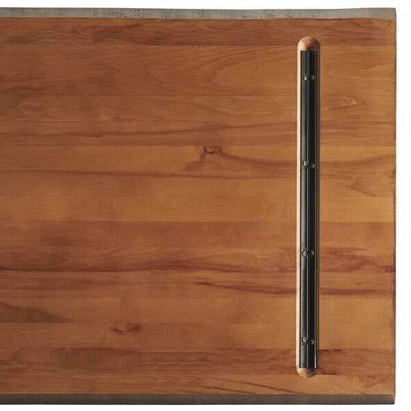 30" x 60" Rectangular Solid Wood Live Edge Restaurant Table Top in Walnut Wood