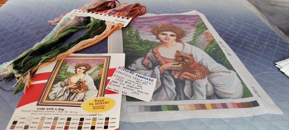 Gobelins.LADY WITH DOG half point kit