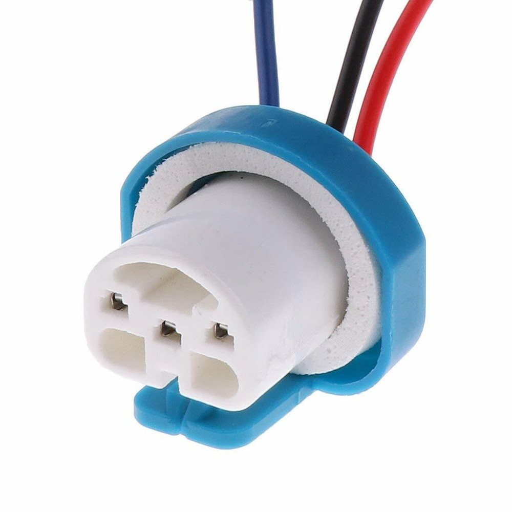 Wire Pigtail Female Ceramic 9007 HB5 Head Light Bulb Lamp Socket High Low Beam