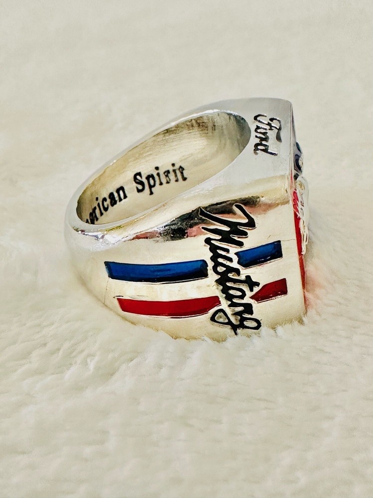 Ford Mustang Inspired Silver Ring, USA SHIP