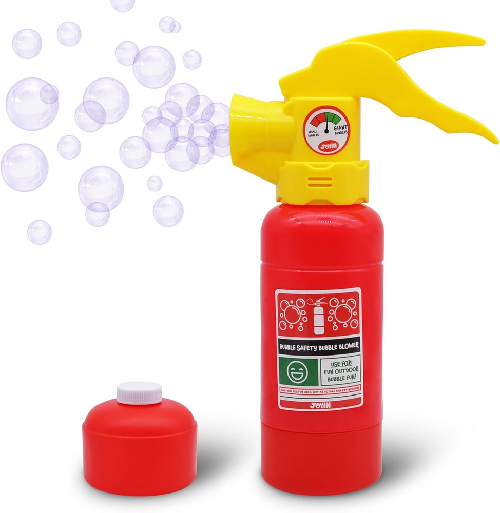 Automatic Fire Extinguisher Bubble Machine with Solution for Kids Summer Fun Toy
