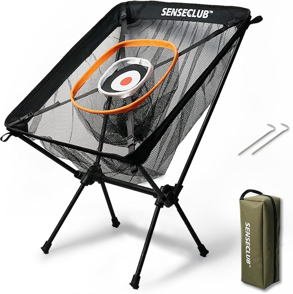 Easy Setup Golf Chipping Net with Mat & Balls - Perfect for Home Practice