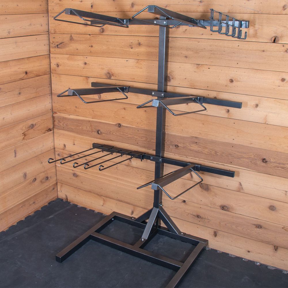 Easy-Up Pro Interchangeable Saddle & Tack Stand | Gray Armor Rust Resistant